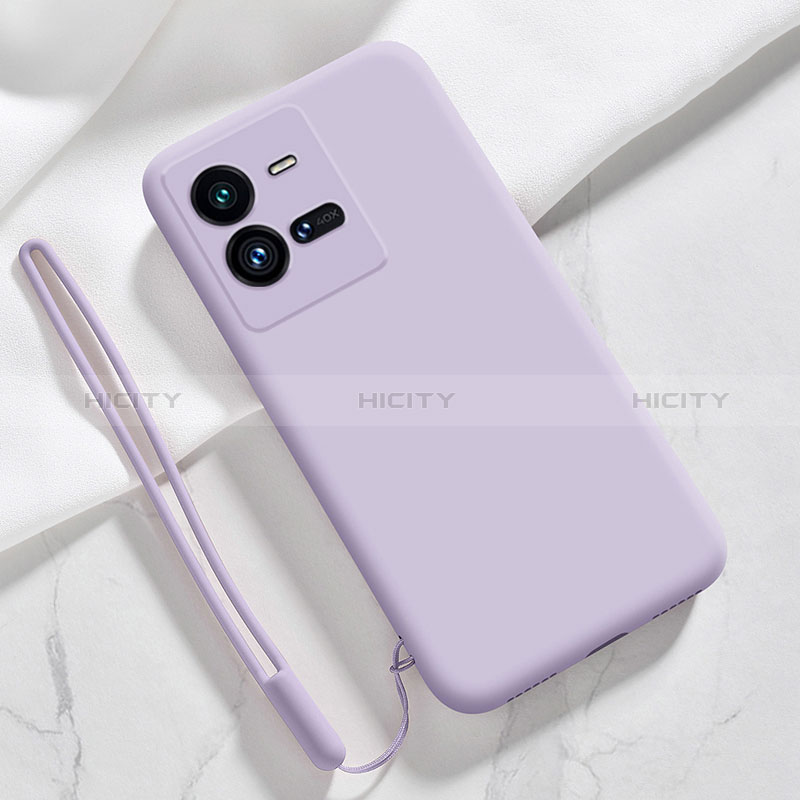 Coque Ultra Fine Silicone Souple 360 Degres Housse Etui YK3 pour Vivo iQOO 10 Pro 5G Violet Clair Plus