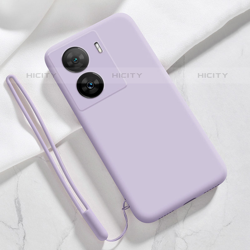 Coque Ultra Fine Silicone Souple 360 Degres Housse Etui YK3 pour Vivo iQOO Z7x 5G Violet Clair Plus