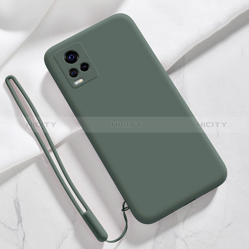 Coque Ultra Fine Silicone Souple 360 Degres Housse Etui YK3 pour Vivo V21e 4G Vert Nuit Plus