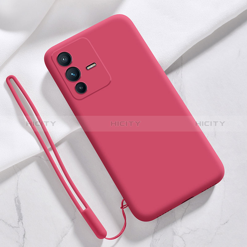 Coque Ultra Fine Silicone Souple 360 Degres Housse Etui YK3 pour Vivo V23 Pro 5G Rouge Plus