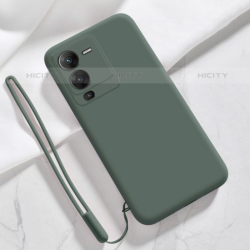 Coque Ultra Fine Silicone Souple 360 Degres Housse Etui YK3 pour Vivo V25 Pro 5G Vert Nuit Plus