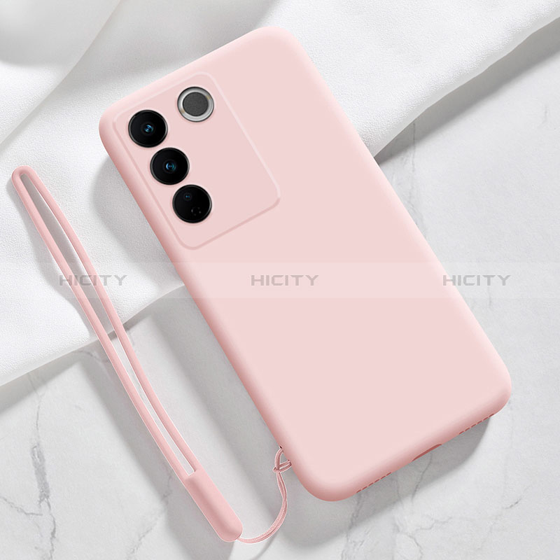 Coque Ultra Fine Silicone Souple 360 Degres Housse Etui YK3 pour Vivo V27e 5G Rose Plus