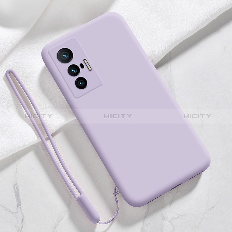 Coque Ultra Fine Silicone Souple 360 Degres Housse Etui YK3 pour Vivo X70t Violet Clair Plus