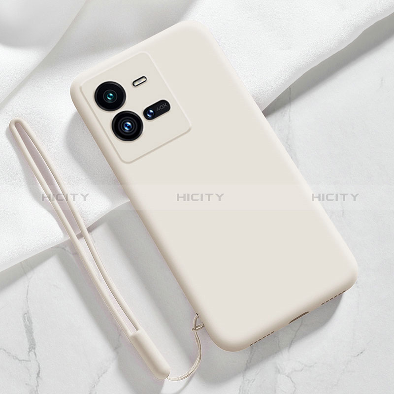 Coque Ultra Fine Silicone Souple 360 Degres Housse Etui YK3 pour Vivo X80 Lite 5G Blanc Plus