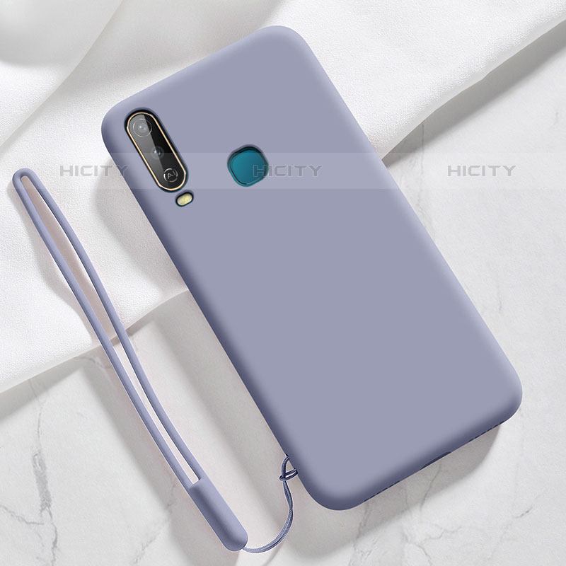 Coque Ultra Fine Silicone Souple 360 Degres Housse Etui YK3 pour Vivo Y11 Gris Lavende Plus