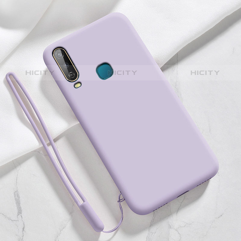 Coque Ultra Fine Silicone Souple 360 Degres Housse Etui YK3 pour Vivo Y11 Violet Clair Plus