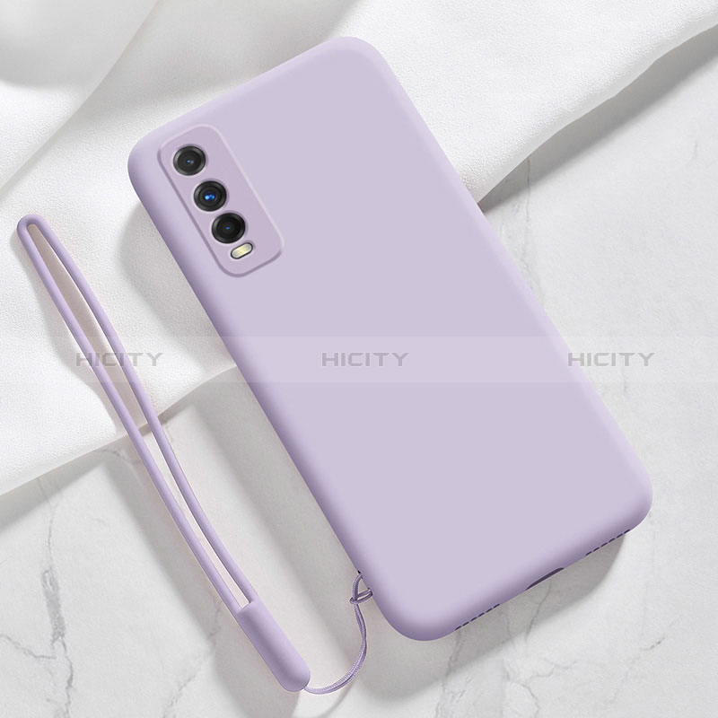 Coque Ultra Fine Silicone Souple 360 Degres Housse Etui YK3 pour Vivo Y51s 5G Violet Clair Plus