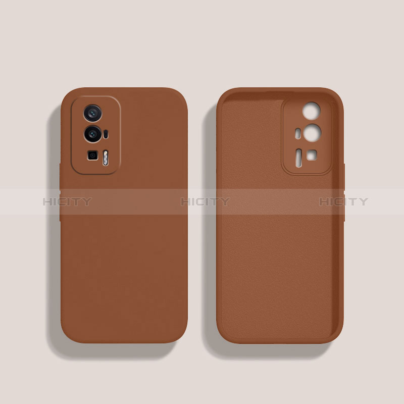 Coque Ultra Fine Silicone Souple 360 Degres Housse Etui YK3 pour Xiaomi Redmi K60 5G Marron Plus