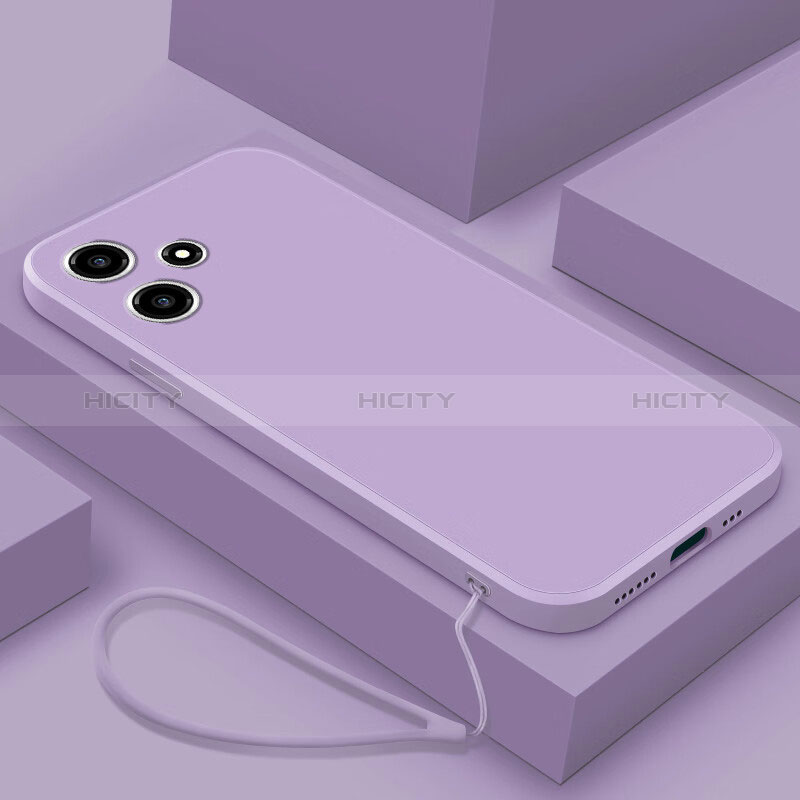 Coque Ultra Fine Silicone Souple 360 Degres Housse Etui YK3 pour Xiaomi Redmi Note 12R 5G Violet Clair Plus