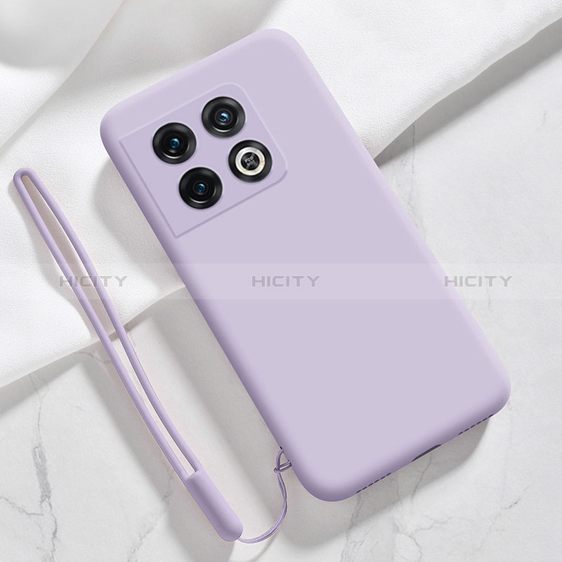 Coque Ultra Fine Silicone Souple 360 Degres Housse Etui YK4 pour OnePlus 10 Pro 5G Violet Clair Plus