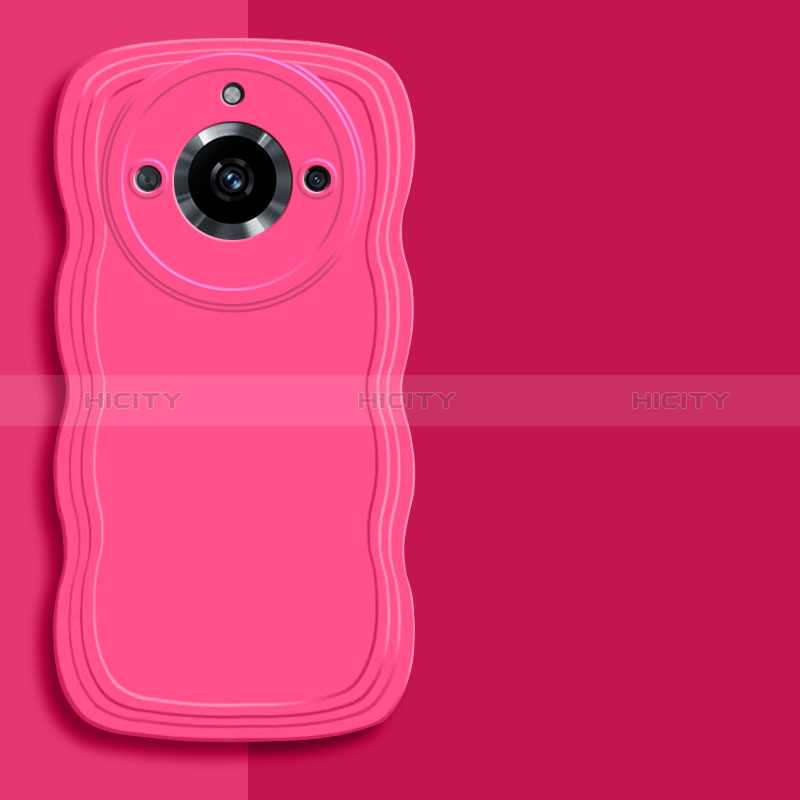 Coque Ultra Fine Silicone Souple 360 Degres Housse Etui YK4 pour Realme 11 Pro 5G Rose Rouge Plus