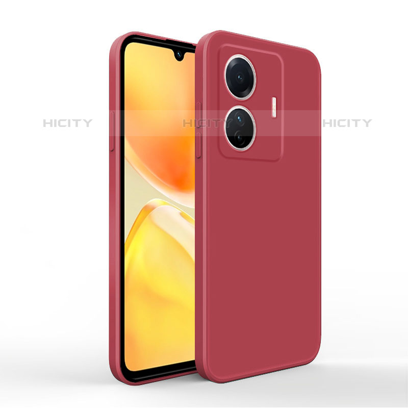 Coque Ultra Fine Silicone Souple 360 Degres Housse Etui YK4 pour Vivo iQOO Z6 Pro 5G Rouge Plus