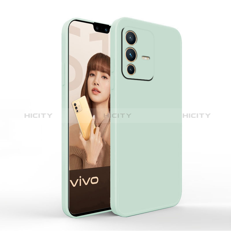 Coque Ultra Fine Silicone Souple 360 Degres Housse Etui YK4 pour Vivo V23 Pro 5G Pastel Vert Plus