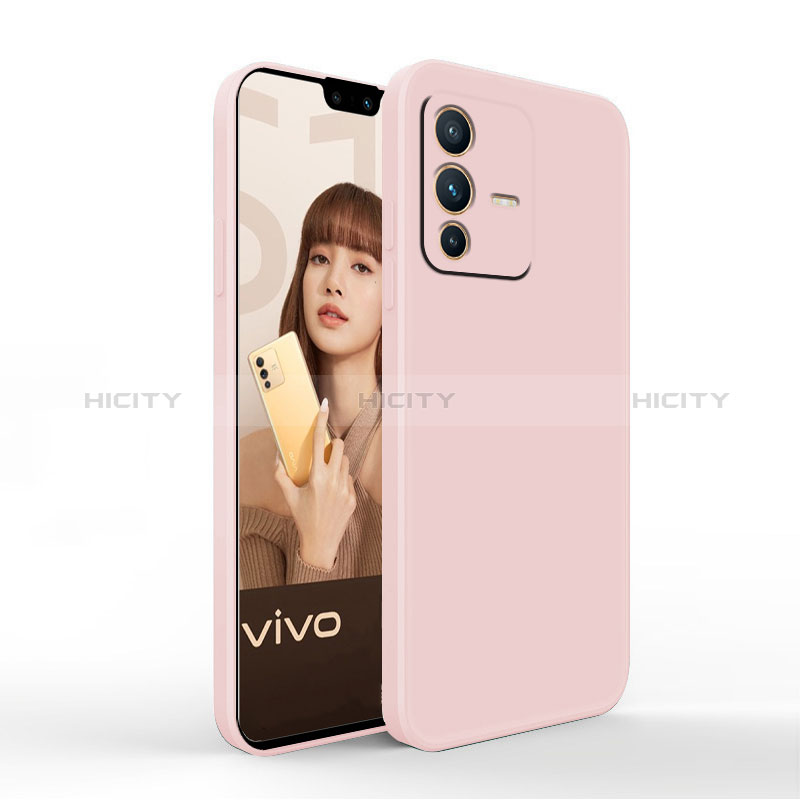 Coque Ultra Fine Silicone Souple 360 Degres Housse Etui YK4 pour Vivo V23 Pro 5G Rose Plus