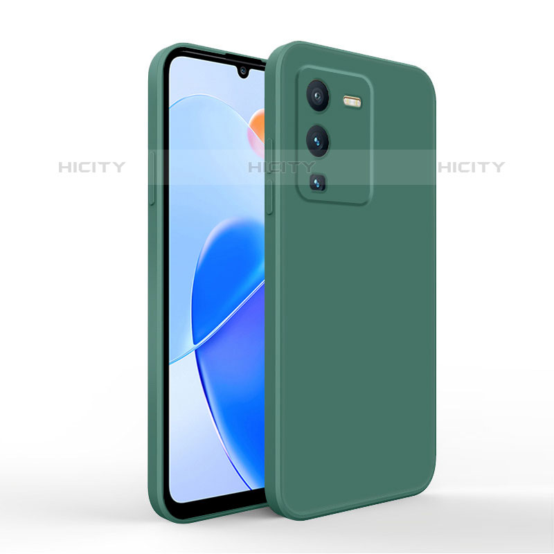 Coque Ultra Fine Silicone Souple 360 Degres Housse Etui YK4 pour Vivo V25 Pro 5G Vert Nuit Plus