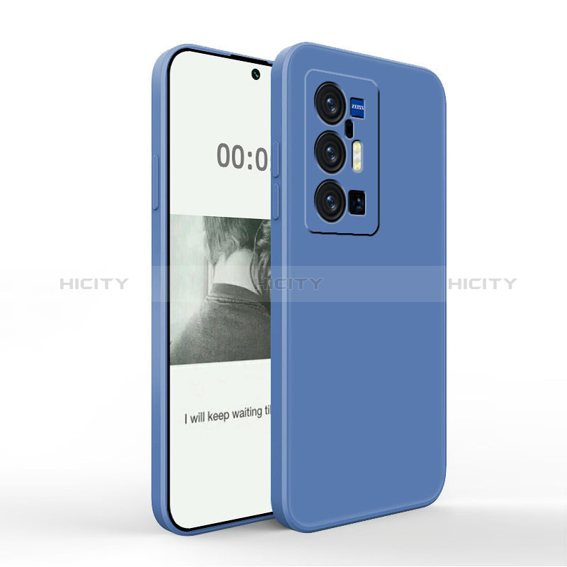 Coque Ultra Fine Silicone Souple 360 Degres Housse Etui YK4 pour Vivo X70 Pro+ Plus 5G Bleu Plus