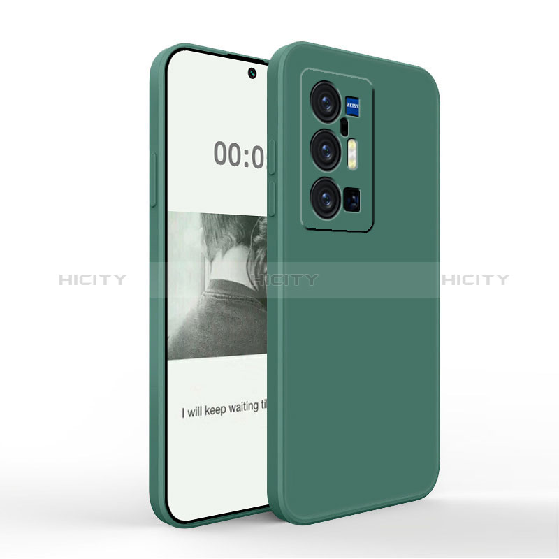 Coque Ultra Fine Silicone Souple 360 Degres Housse Etui YK4 pour Vivo X70 Pro+ Plus 5G Vert Nuit Plus