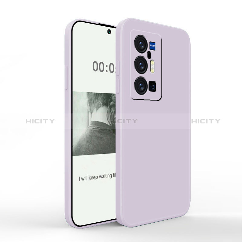 Coque Ultra Fine Silicone Souple 360 Degres Housse Etui YK4 pour Vivo X70 Pro+ Plus 5G Violet Clair Plus