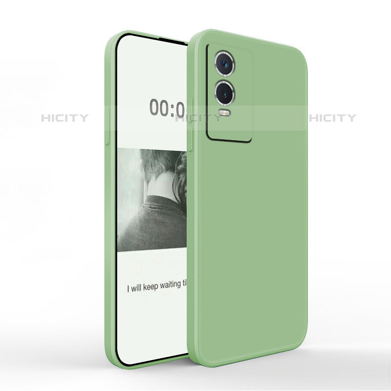 Coque Ultra Fine Silicone Souple 360 Degres Housse Etui YK4 pour Vivo Y74s 5G Vert Plus