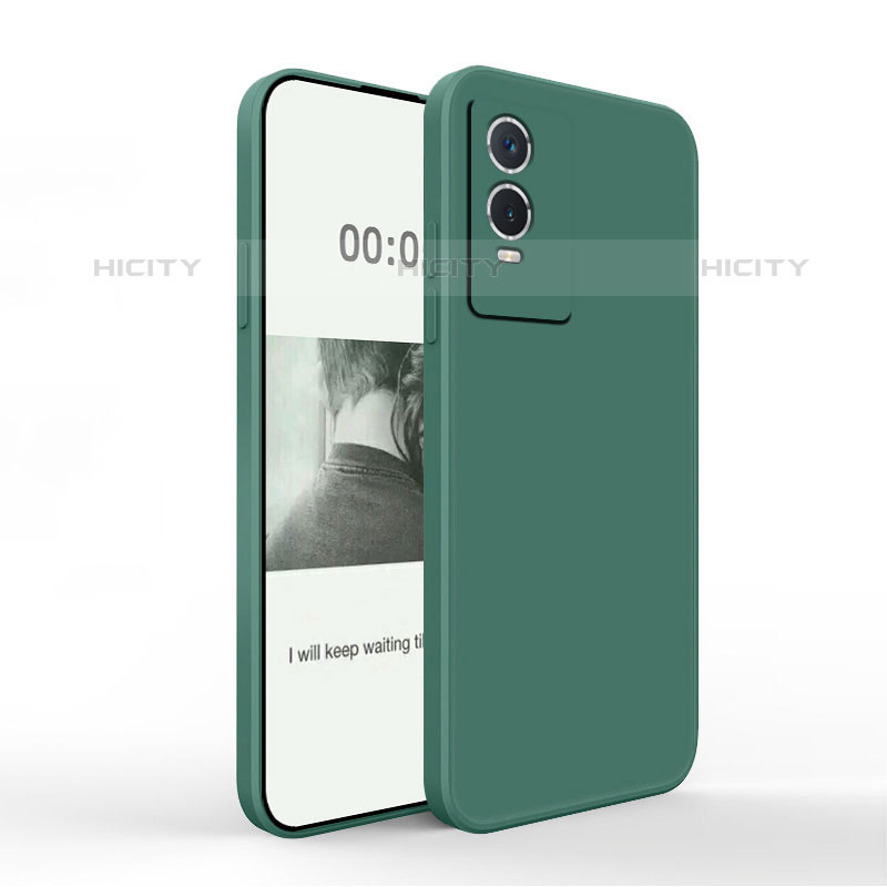 Coque Ultra Fine Silicone Souple 360 Degres Housse Etui YK4 pour Vivo Y74s 5G Vert Nuit Plus