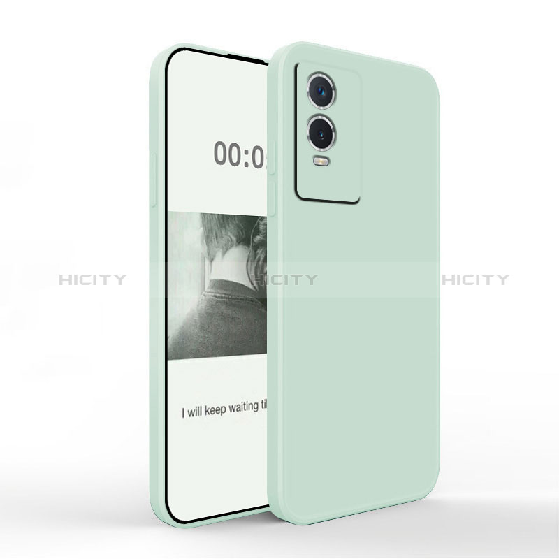 Coque Ultra Fine Silicone Souple 360 Degres Housse Etui YK4 pour Vivo Y76s 5G Pastel Vert Plus