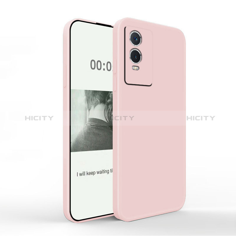 Coque Ultra Fine Silicone Souple 360 Degres Housse Etui YK4 pour Vivo Y76s 5G Rose Plus