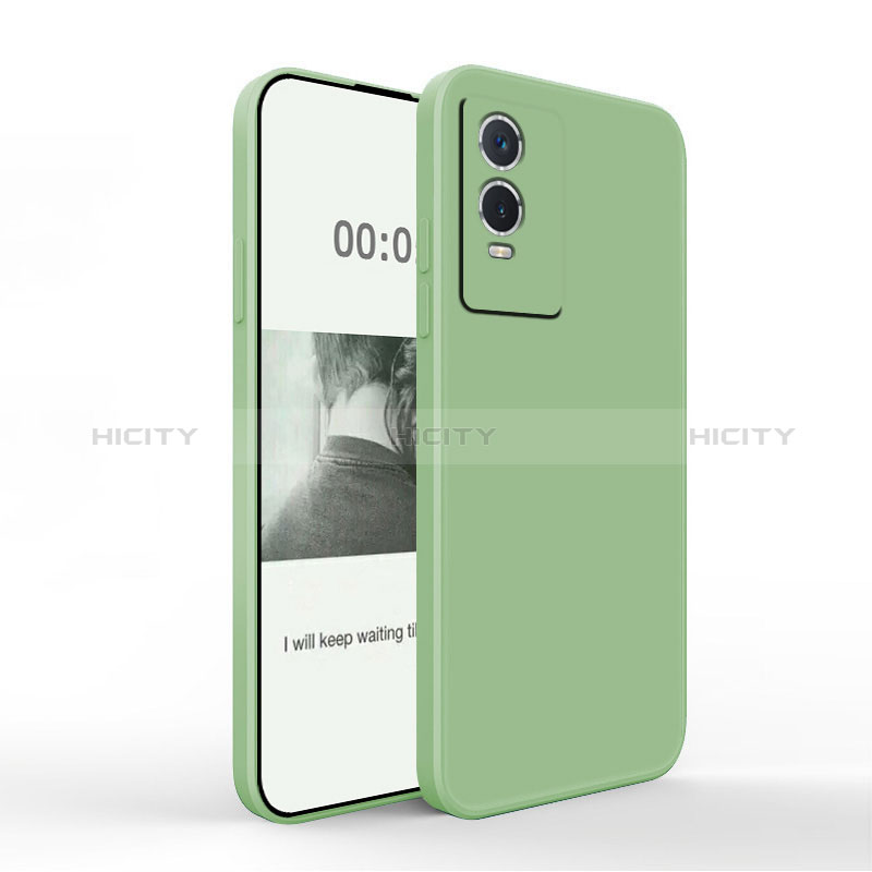 Coque Ultra Fine Silicone Souple 360 Degres Housse Etui YK4 pour Vivo Y76s 5G Vert Plus