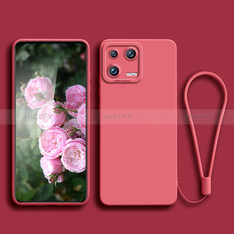 Coque Ultra Fine Silicone Souple 360 Degres Housse Etui YK4 pour Xiaomi Mi 13 Pro 5G Rose Rouge Plus