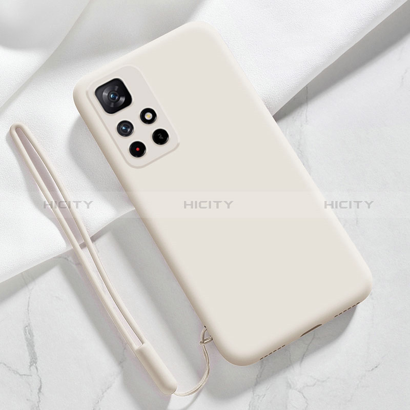 Coque Ultra Fine Silicone Souple 360 Degres Housse Etui YK5 pour Xiaomi Poco M4 Pro 5G Blanc Plus