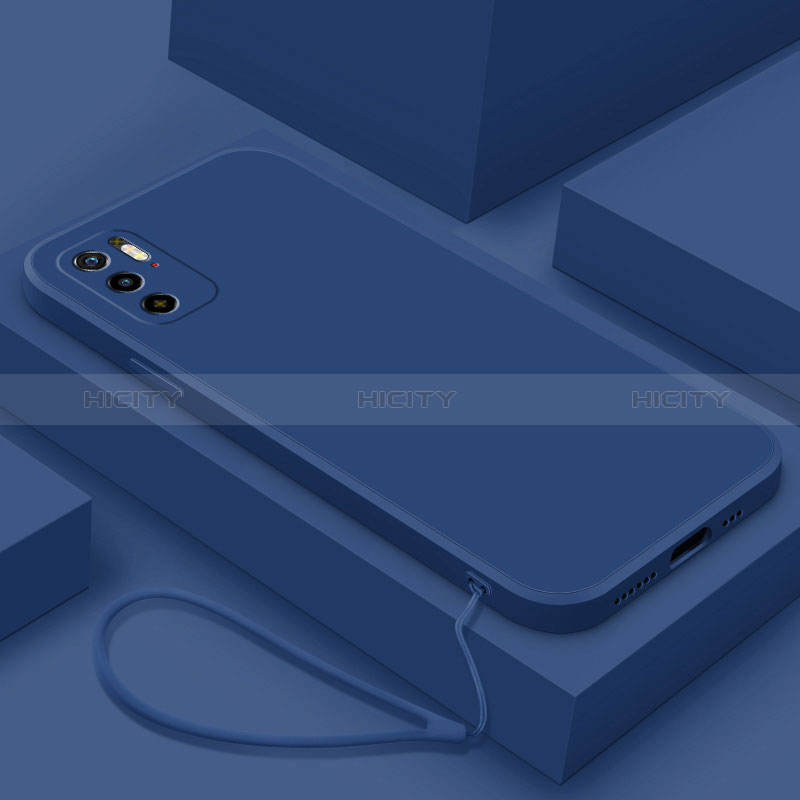 Coque Ultra Fine Silicone Souple 360 Degres Housse Etui YK6 pour Xiaomi POCO M3 Pro 5G Bleu Plus