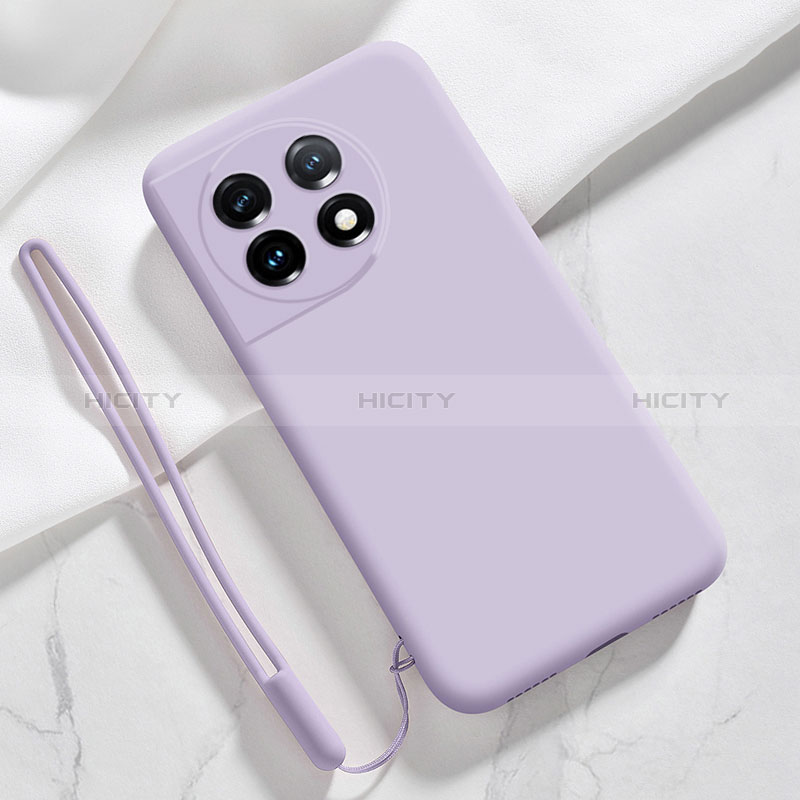 Coque Ultra Fine Silicone Souple 360 Degres Housse Etui YK8 pour OnePlus 11 5G Violet Clair Plus