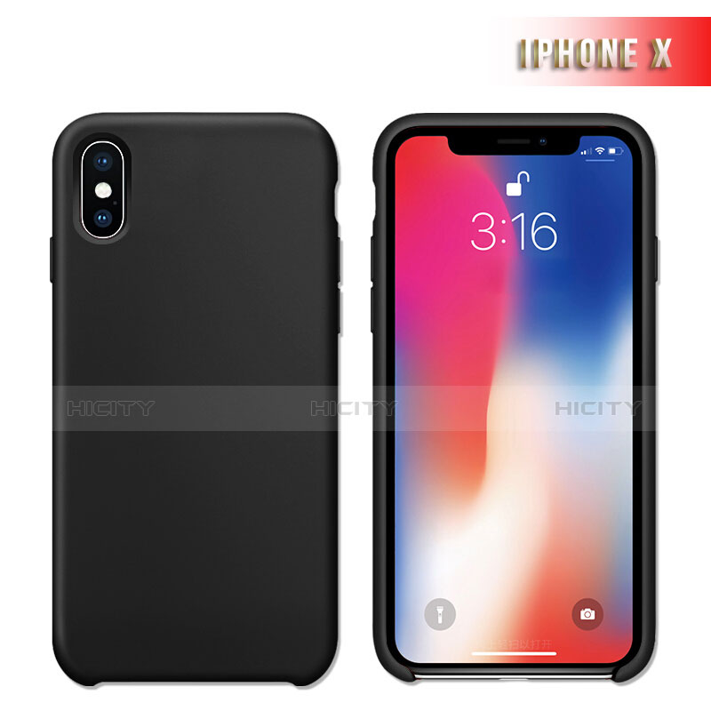 Coque Ultra Fine Silicone Souple 360 Degres M02 pour Apple iPhone Xs Noir Plus