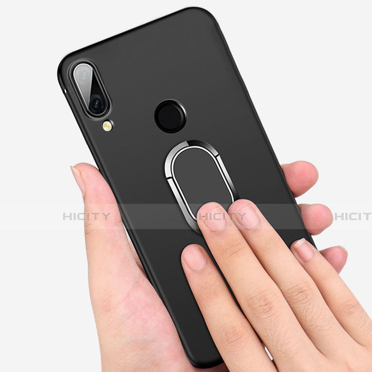 Coque Ultra Fine Silicone Souple avec Support Bague Anneau Aimante Magnetique A02 pour Xiaomi Redmi Note 7 Noir Plus