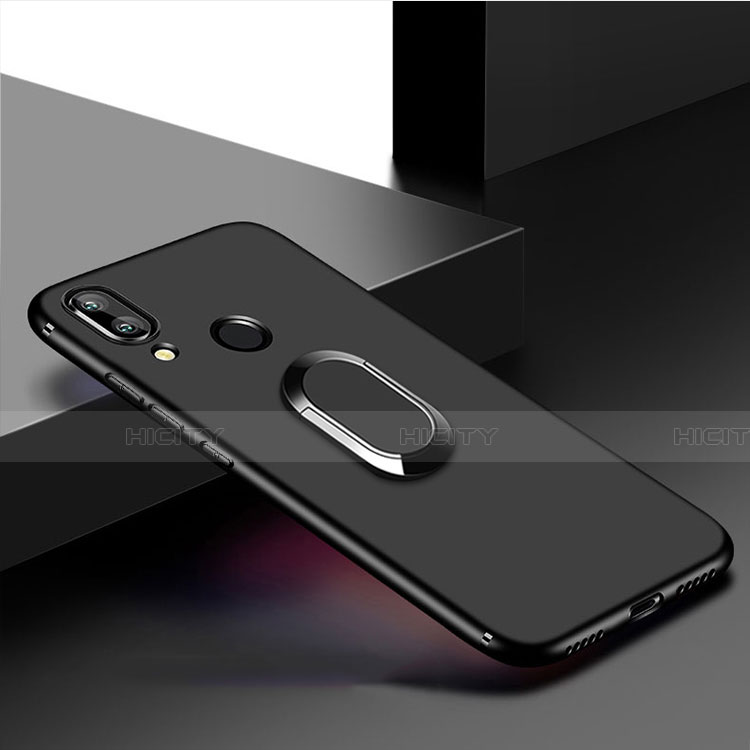 Coque Ultra Fine Silicone Souple avec Support Bague Anneau Aimante Magnetique A02 pour Xiaomi Redmi Note 7 Noir Plus