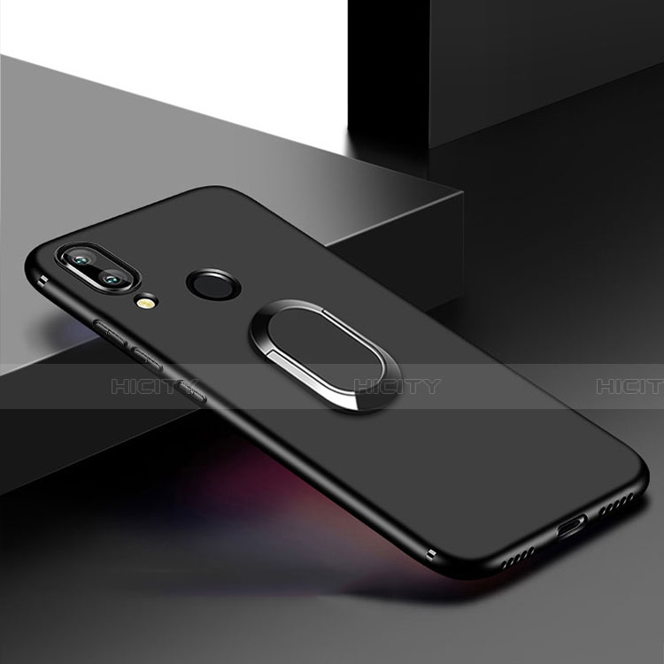 Coque Ultra Fine Silicone Souple avec Support Bague Anneau Aimante Magnetique pour Xiaomi Redmi 7 Noir Plus