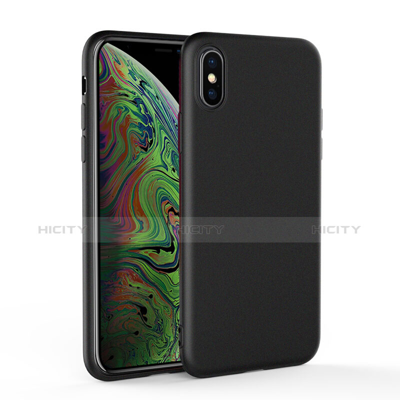 Coque Ultra Fine Silicone Souple C03 pour Apple iPhone Xs Noir Plus