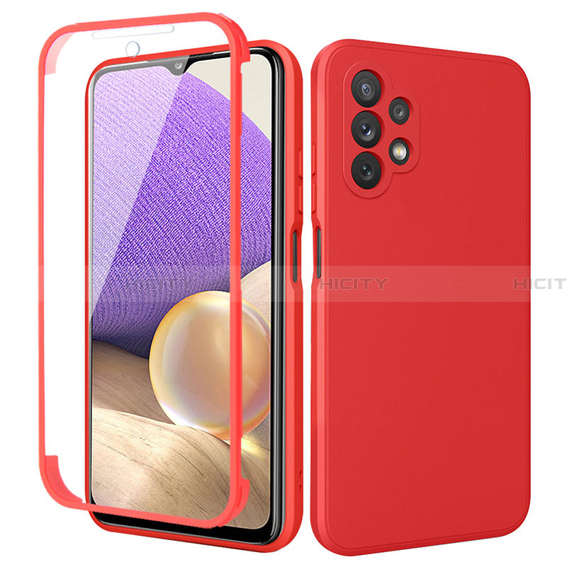 Coque Ultra Fine Silicone Souple Housse Etui 360 Degres Avant et Arriere MJ1 pour Samsung Galaxy A32 5G Rouge Plus