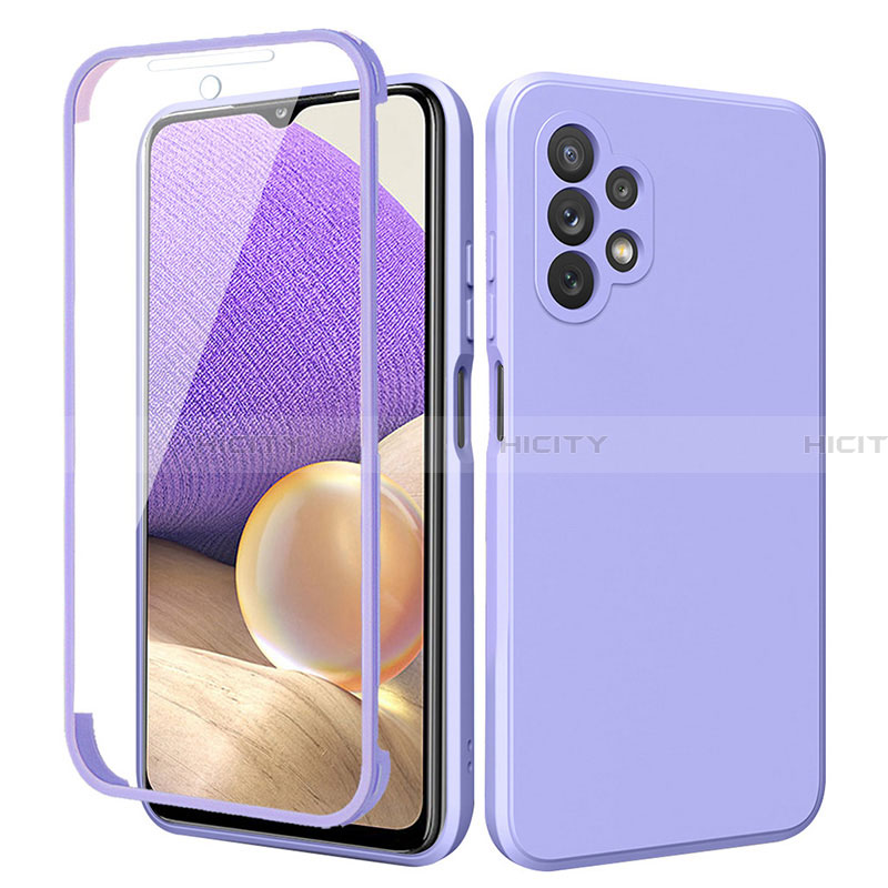 Coque Ultra Fine Silicone Souple Housse Etui 360 Degres Avant et Arriere MJ1 pour Samsung Galaxy A32 5G Violet Clair Plus