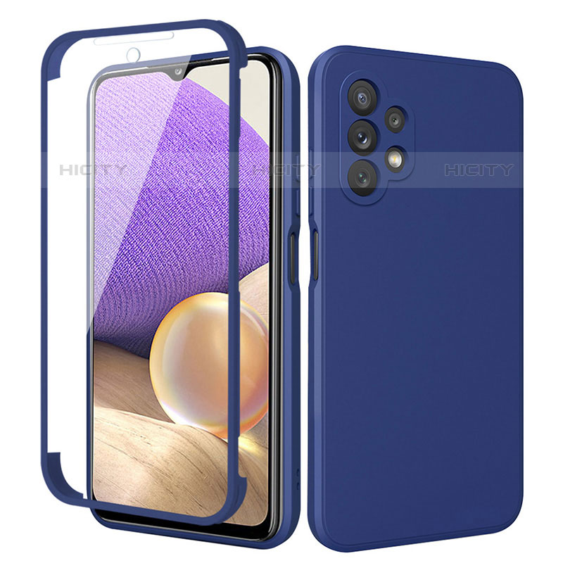 Coque Ultra Fine Silicone Souple Housse Etui 360 Degres Avant et Arriere MJ1 pour Samsung Galaxy M32 5G Bleu Plus