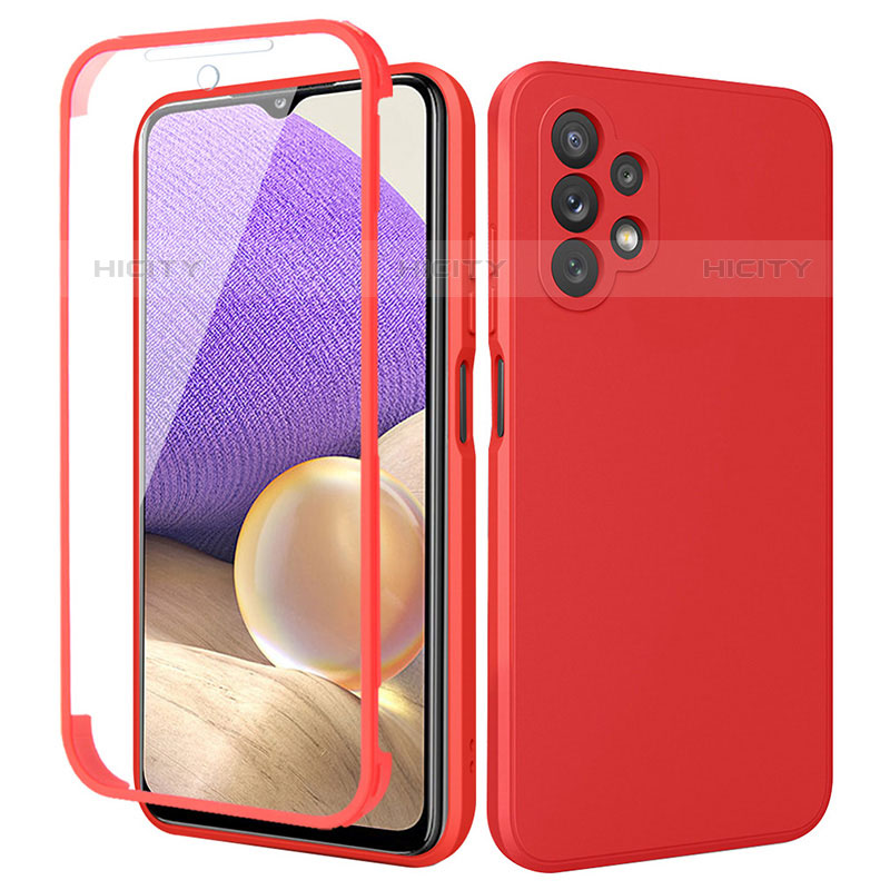 Coque Ultra Fine Silicone Souple Housse Etui 360 Degres Avant et Arriere MJ1 pour Samsung Galaxy M32 5G Rouge Plus