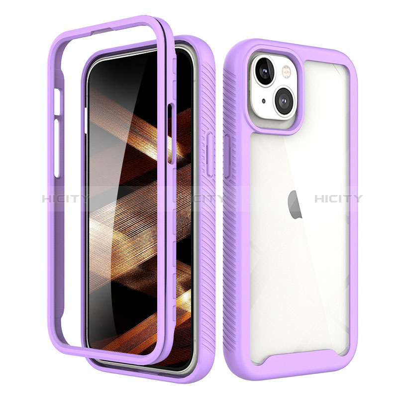 Coque Ultra Fine Silicone Souple Housse Etui 360 Degres Avant et Arriere pour Apple iPhone 15 Plus