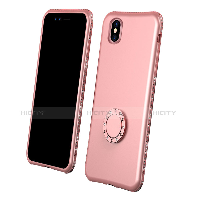 Coque Ultra Fine Silicone Souple Housse Etui 360 Degres Avant et Arriere pour Apple iPhone Xs Or Rose Plus