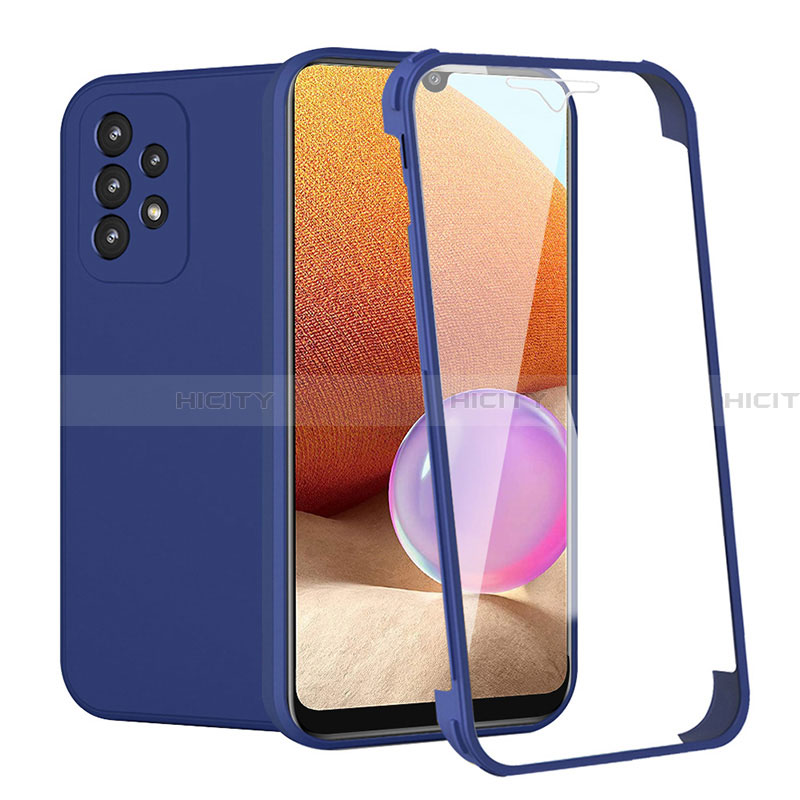 Coque Ultra Fine Silicone Souple Housse Etui 360 Degres Avant et Arriere pour Samsung Galaxy A32 4G Bleu Plus