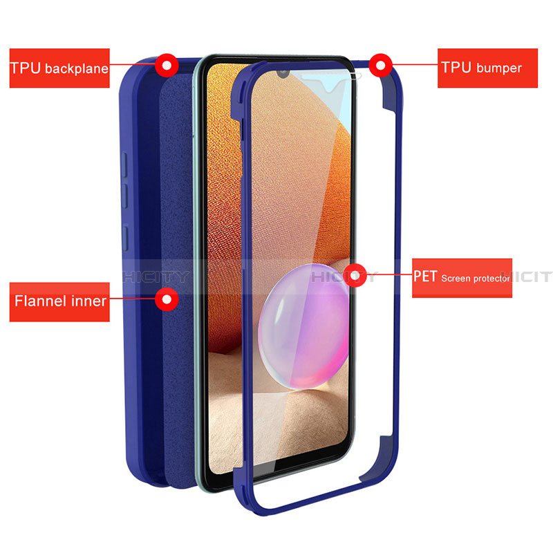 Coque Ultra Fine Silicone Souple Housse Etui 360 Degres Avant et Arriere pour Samsung Galaxy A32 5G Plus