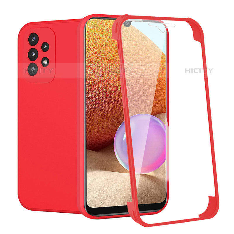 Coque Ultra Fine Silicone Souple Housse Etui 360 Degres Avant et Arriere pour Samsung Galaxy M32 5G Rouge Plus