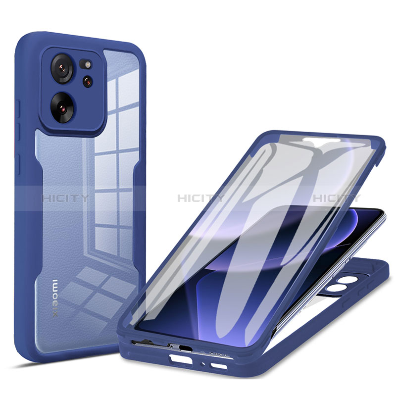 Coque Ultra Fine Silicone Souple Housse Etui 360 Degres Avant et Arriere pour Xiaomi Mi 13T 5G Bleu Plus