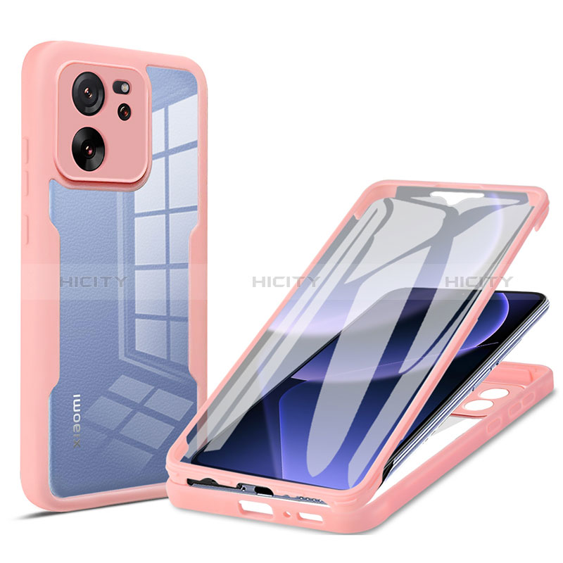 Coque Ultra Fine Silicone Souple Housse Etui 360 Degres Avant et Arriere pour Xiaomi Mi 13T Pro 5G Rose Plus