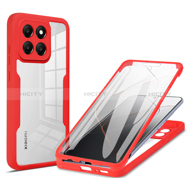 Coque Ultra Fine Silicone Souple Housse Etui 360 Degres Avant et Arriere pour Xiaomi Mi 14 5G Rouge Plus