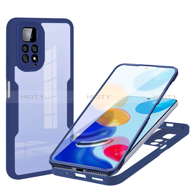 Coque Ultra Fine Silicone Souple Housse Etui 360 Degres Avant et Arriere pour Xiaomi Redmi Note 11 4G (2022) Bleu Plus