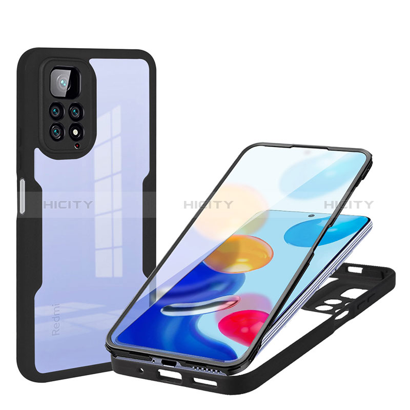 Coque Ultra Fine Silicone Souple Housse Etui 360 Degres Avant et Arriere pour Xiaomi Redmi Note 11 4G (2022) Noir Plus